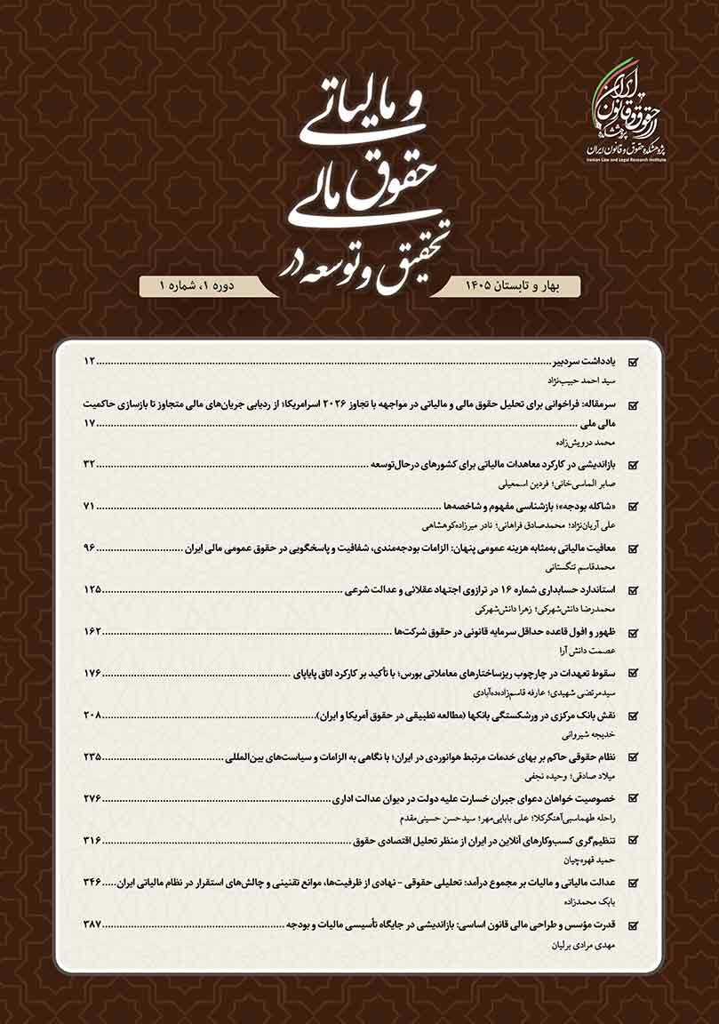 تحقیق و توسعه در حقوق مالی و مالیاتی